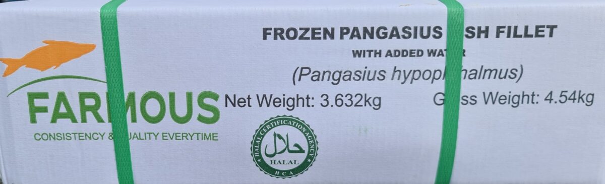 D- (Farmous) Panga Fish 4.54KG (270-340g)